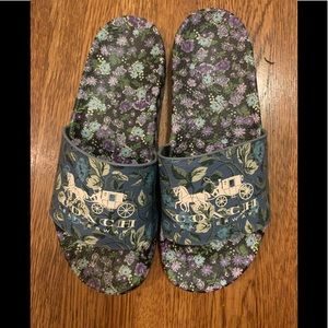 Coach floral sandals!